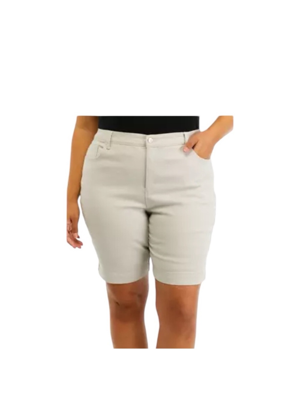 Gloria Vanderbilt Light Cream Bermuda Shorts